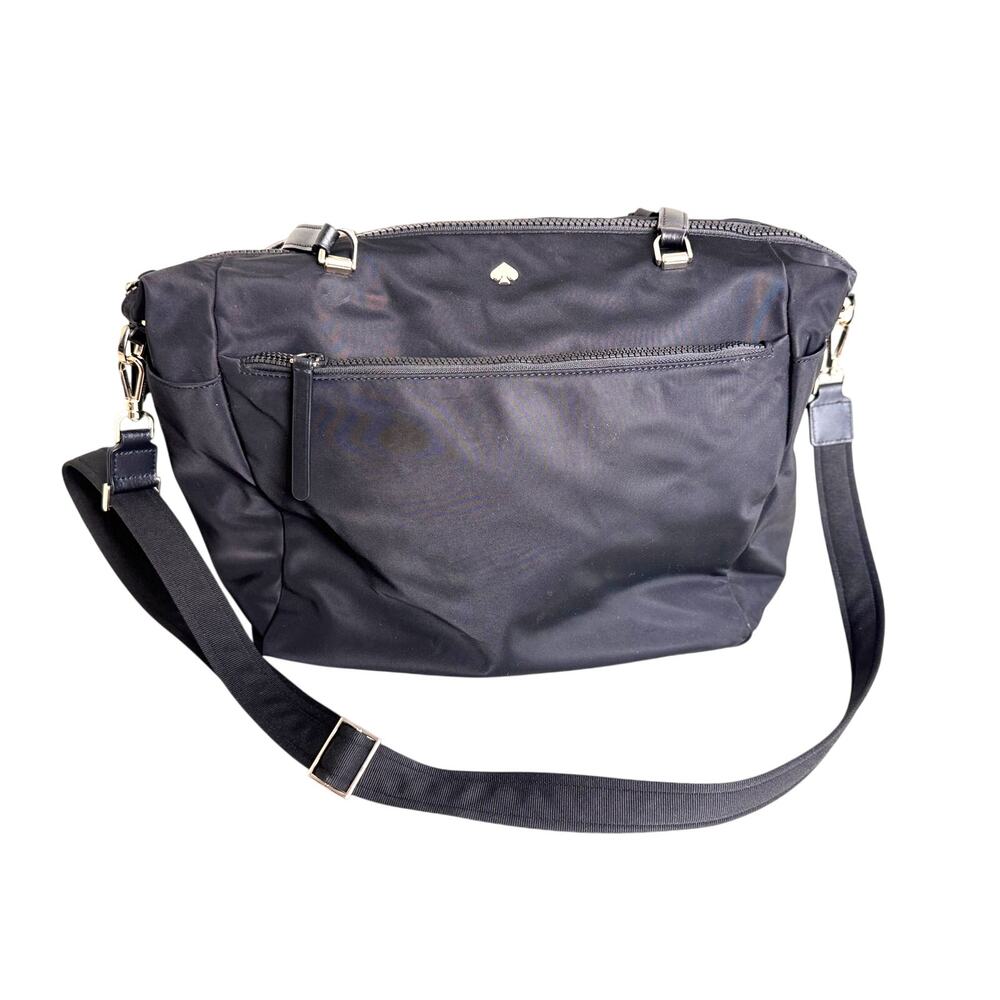 Kate Spade Chelsea Jae medium Satchel black nylon tote gold tone hardware